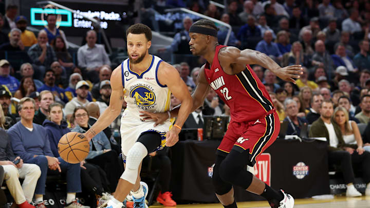 Jimmy Butler, Miami Heat and Stephen Curry, Golden State Warriors