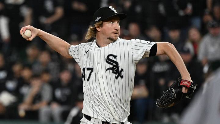 White Sox pitcher Erick Fedde (47) throws a pitch during the first inning against the Guardians in the ALDS. Credit: Matt Marton-Imagn White Sox pitcher Erick Fedde (47) throws a pitch during the first inning against the Guardians in the ALDS. Credit: Matt Marton-Imagn