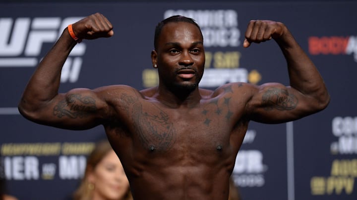 Aug 16, 2019; Anaheim, CA, USA; Derek Brunson during weigh ins for UFC 241 at Anaheim Convention