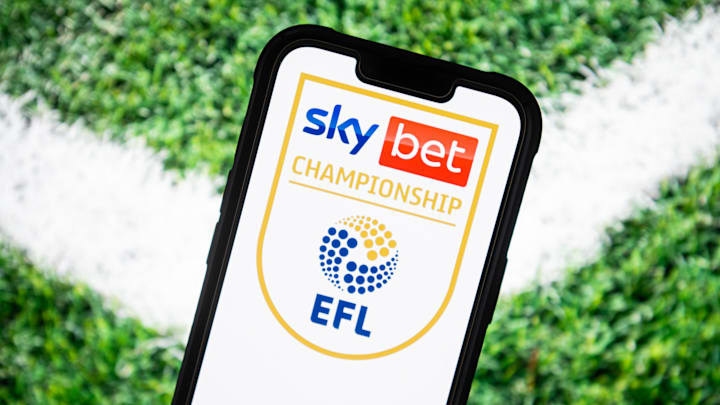 In this photo illustration, a Sky Bet Championship logo seen...