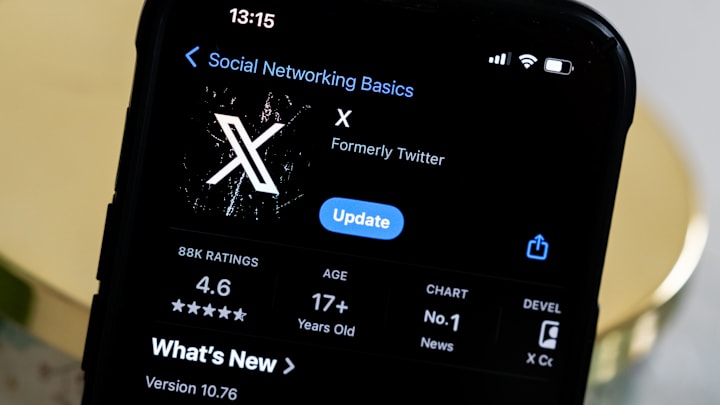 In this photo illustration, a X (Twitter) logo is seen...