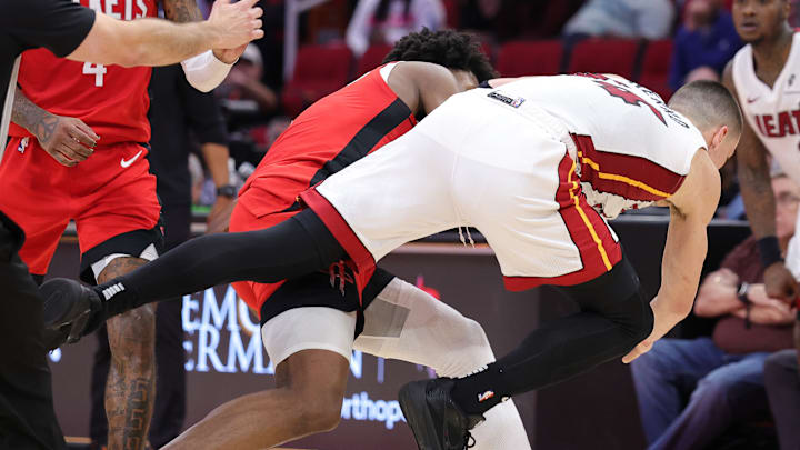 The Houston Rockets' Amen Thompson has had his issues with Tyler Herro