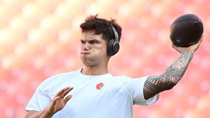Aug 27, 2026; Cleveland, Ohio, USA; Cleveland Browns quarterback Dillon Gabriel (6) warms up prior to the game against the New England Patriots at Huntington Bank Field. Mandatory Credit: Ken Blaze-Imagn Images Aug 27, 2026; Cleveland, Ohio, USA; Cleveland Browns quarterback Dillon Gabriel (6) warms up prior to the game against the New England Patriots at Huntington Bank Field. Mandatory Credit: Ken Blaze-Imagn Images