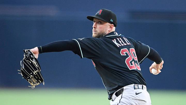 Jul 9, 2026; San Diego, California, USA; Arizona Diamondbacks pitcher Merrill Kelly (29) delivers during the first inning against the San Diego Padres at Petco Park. Mandatory Credit: Denis Poroy-Imagn Images Jul 9, 2026; San Diego, California, USA; Arizona Diamondbacks pitcher Merrill Kelly (29) delivers during the first inning against the San Diego Padres at Petco Park. Mandatory Credit: Denis Poroy-Imagn Images