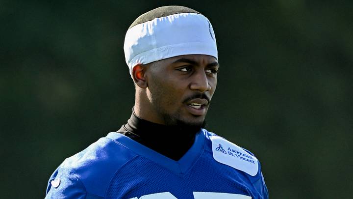Indianapolis Colts cornerback Justin Walley participates in drills