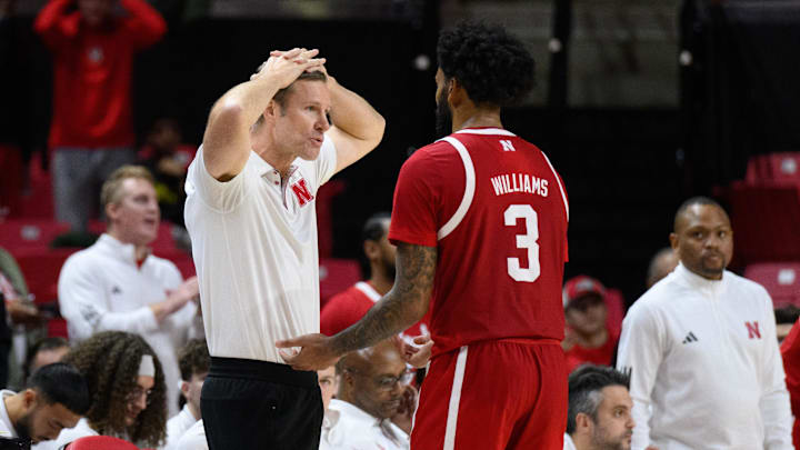 Nebraska head coach Fred Hoiberg talks with guard Brice Williams during the Huskers' loss at Maryland. Nebraska head coach Fred Hoiberg talks with guard Brice Williams during the Huskers' loss at Maryland.