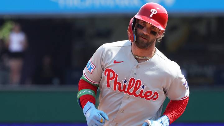 May 17, 2026; Pittsburgh, Pennsylvania, USA; Philadelphia Phillies first baseman Bryce Harper (3) circles the bases on a solo home run against the Pittsburgh Pirates during the sixth inning at PNC Park. Mandatory Credit: Charles LeClaire-Imagn Images May 17, 2026; Pittsburgh, Pennsylvania, USA; Philadelphia Phillies first baseman Bryce Harper (3) circles the bases on a solo home run against the Pittsburgh Pirates during the sixth inning at PNC Park. Mandatory Credit: Charles LeClaire-Imagn Images