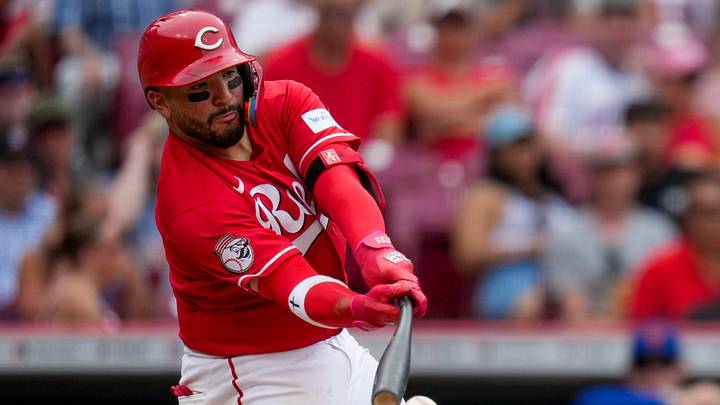 Cincinnati Reds catch Jose Trevino (35) grounds out in the ninth inning of the MLB National League game between the Cincinnati Reds and the New York Mets at Great American Ball Park in Cincinnati on Wednesday, June 17, 2026. The Mets won the final game of the series, 9-1. Cincinnati Reds catch Jose Trevino (35) grounds out in the ninth inning of the MLB National League game between the Cincinnati Reds and the New York Mets at Great American Ball Park in Cincinnati on Wednesday, June 17, 2026. The Mets won the final game of the series, 9-1.