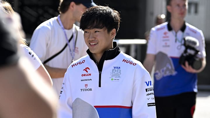 Oct 18, 2024; Austin, Texas, USA; Visa Cash App RB Formula One Team driver Yuki Tsunoda (22) of Team Japan walks through the paddock area before practice for the 2024 US Grand Prix at Circuit of the Americas. Mandatory Credit: Jerome Miron-Imagn Images Oct 18, 2024; Austin, Texas, USA; Visa Cash App RB Formula One Team driver Yuki Tsunoda (22) of Team Japan walks through the paddock area before practice for the 2024 US Grand Prix at Circuit of the Americas. Mandatory Credit: Jerome Miron-Imagn Images
