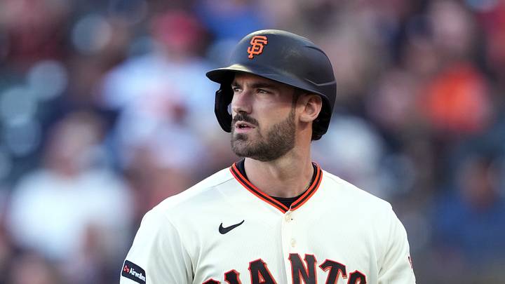 San Francisco, California, USA; San Francisco Giants designated hitter Bryce Eldridge (8) during the first inning against the Milwaukee Brewers at Oracle Park. Mandatory Credit: Darren Yamashita-Imagn Images San Francisco, California, USA; San Francisco Giants designated hitter Bryce Eldridge (8) during the first inning against the Milwaukee Brewers at Oracle Park. Mandatory Credit: Darren Yamashita-Imagn Images