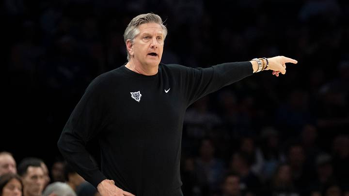 Apr 12, 2026; Minneapolis, Minnesota, USA; Minnesota Timberwolves head coach Chris Finch in the first half against the New Orleans Pelicans at Target Center. Mandatory Credit: Jesse Johnson-Imagn Images Apr 12, 2026; Minneapolis, Minnesota, USA; Minnesota Timberwolves head coach Chris Finch in the first half against the New Orleans Pelicans at Target Center. Mandatory Credit: Jesse Johnson-Imagn Images