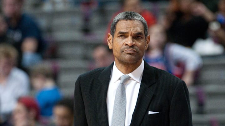 Jan 24, 2014; Auburn Hills, MI, USA; Detroit Pistons head coach Maurice Cheeks during the game against the New Orleans Pelicans at The Palace of Auburn Hills. New Orleans won 103-101. Mandatory Credit: Tim Fuller-Imagn Images