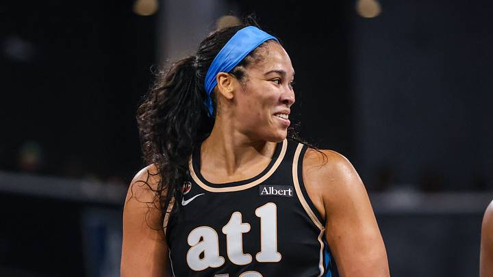 Jul 31, 2026; College Park, Georgia, USA; Atlanta Dream guard Allisha Gray (15) during the game against the Seattle Storm during the fourth quarter at Gateway Center Arena at College Park. Mandatory Credit: Jordan Godfree-Imagn Images