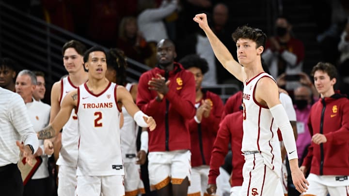 Feb 20, 2022; Los Angeles, California, USA;  Drew Peterson, USC Basketball