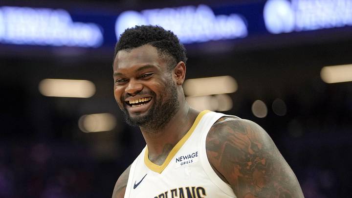 Apr 3, 2026; Sacramento, California, USA; New Orleans Pelicans forward Zion Williamson (1) during the second quarter against the Sacramento Kings at Golden 1 Center. Mandatory Credit: Darren Yamashita-Imagn Images