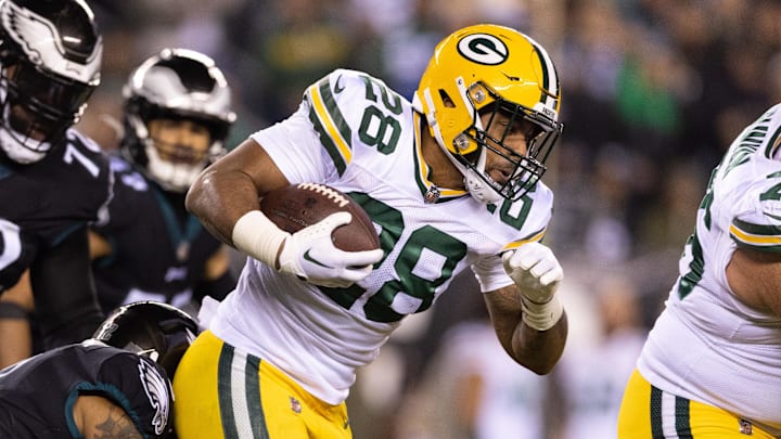 Former Green Bay Packers running back AJ Dillon has signed with the Philadelphia Eagles.