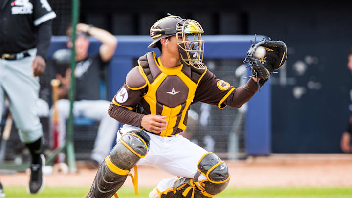 San Diego Padres catcher Ethan Salas