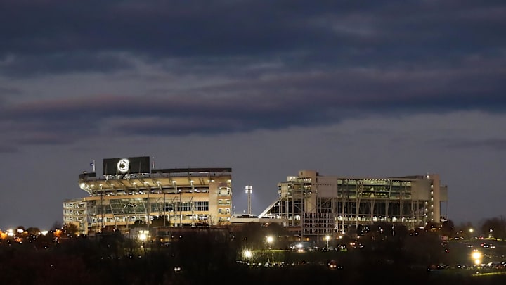 A general view of Beaver Stadium prior to sunrise before the game between the Ohio State Buckeyes and the Penn State Nittany Lions. A general view of Beaver Stadium prior to sunrise before the game between the Ohio State Buckeyes and the Penn State Nittany Lions.