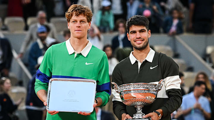 Jannik Sinner and Carlos Alcaraz could meet in the Cincinnati Open final. Jannik Sinner and Carlos Alcaraz could meet in the Cincinnati Open final.