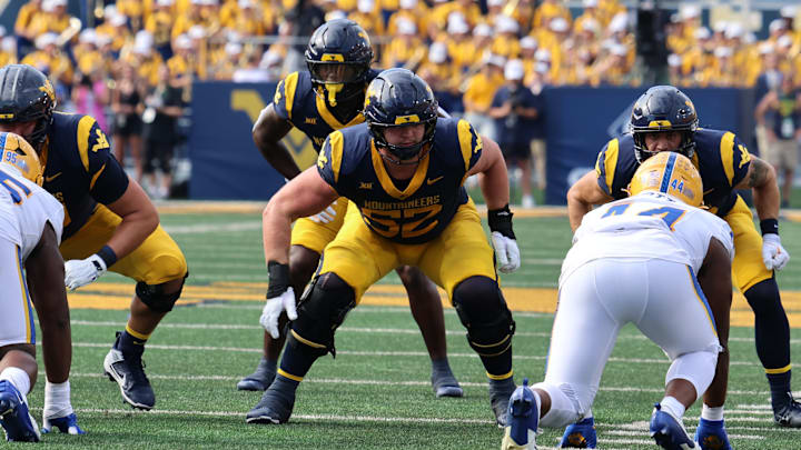 West Virginia University offensive lineman Nick Krahe West Virginia University offensive lineman Nick Krahe