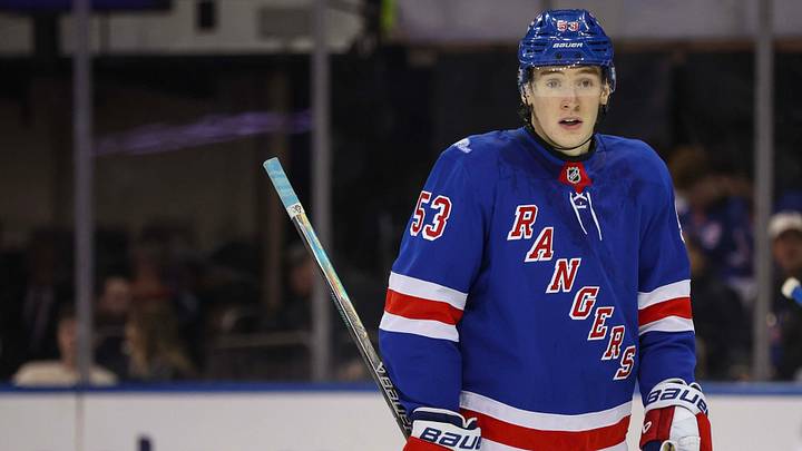 Oct 6, 2026; New York, New York, USA; New York Rangers center Cole Beaudoin (53) on the ice during the game against the New York Islanders at Madison Square Garden. Mandatory Credit: Wendell Cruz-Imagn Images Oct 6, 2026; New York, New York, USA; New York Rangers center Cole Beaudoin (53) on the ice during the game against the New York Islanders at Madison Square Garden. Mandatory Credit: Wendell Cruz-Imagn Images