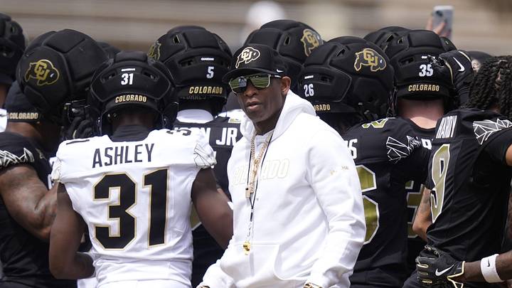 Apr 11, 2026; Boulder, CO, USA; Colorado Buffaloes head coach Deion Sanders before the start of the spring game at Folsom Field. Mandatory Credit: Ron Chenoy-Imagn Images Apr 11, 2026; Boulder, CO, USA; Colorado Buffaloes head coach Deion Sanders before the start of the spring game at Folsom Field. Mandatory Credit: Ron Chenoy-Imagn Images