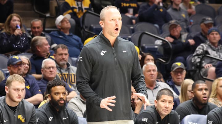 West Virginia University head coach Darian DeVries West Virginia University head coach Darian DeVries