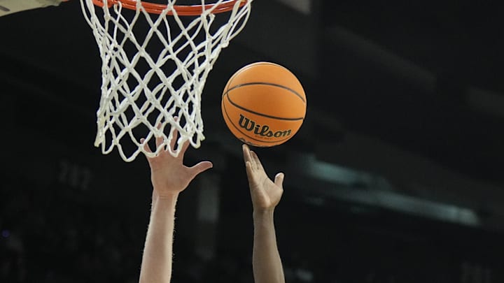 Mar 24, 2024; Spokane, WA, USA; San Diego State Aztecs guard Darrion Trammell (12) shoots the ball