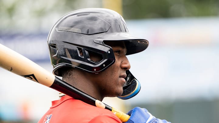 Aug 8, 2023; Bridgewater, NJ; Mets' new minor league prospect Luisangel Acuna is shown at TD Bank