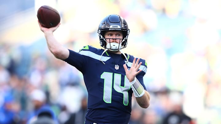 Seahawks quarterback Sam Darnold on Klint Kubiak: “What Klint and our entire offensive staff have been able to come up with is remarkable.”