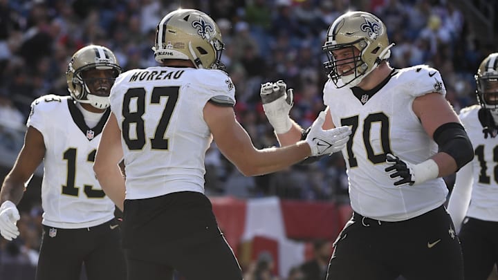 Foster Moreau, Trevor Penning, New Orleans Saints