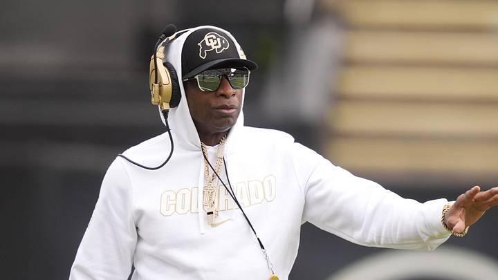 Apr 11, 2026; Boulder, CO, USA; Colorado Buffaloes head coach Deion Sanders during the spring game at Folsom Field. Mandatory Credit: Ron Chenoy-Imagn Images Apr 11, 2026; Boulder, CO, USA; Colorado Buffaloes head coach Deion Sanders during the spring game at Folsom Field. Mandatory Credit: Ron Chenoy-Imagn Images