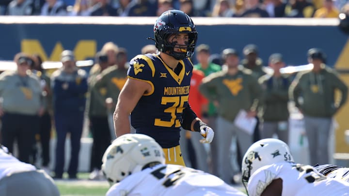 West Virginia University linebacker Reid Carrico