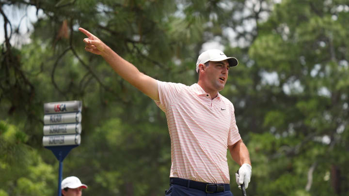 Scottie Scheffler hit just 6 of 14 fairways in his opening round at Pinehurst No. 2.