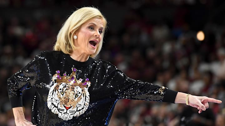 Louisiana State Tigers head coach Kim Mulkey