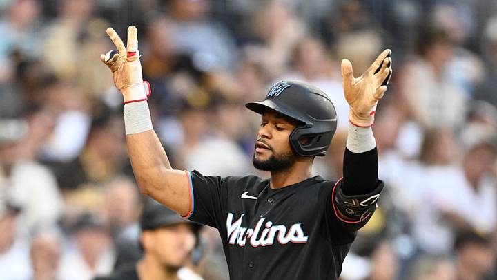 Miami Marlins shortstop Otto Lopez  Credit: Denis Poroy-Imagn Images
