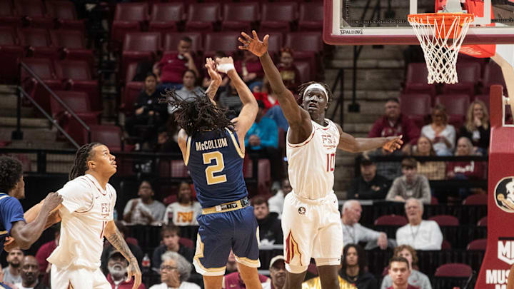 The Florida State mens basketball team takes on Georgia Tech at the Donald Tucker Civic Center Saturday, Jan. 18, 2025. The Florida State mens basketball team takes on Georgia Tech at the Donald Tucker Civic Center Saturday, Jan. 18, 2025.