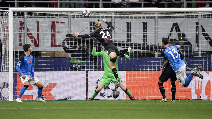 Napoli lost the first leg of their Champions League quarter-final 1-0 to AC Milan at San Siro