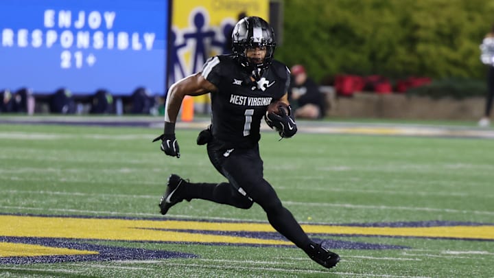 West Virginia University running back Jahiem White