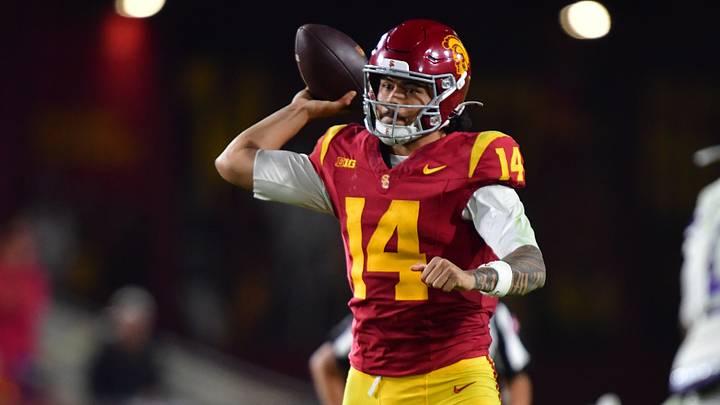 Southern California Trojans quarterback Jayden Maiava. Southern California Trojans quarterback Jayden Maiava.
