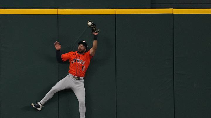 Houston Astros center fielder Brice Matthews (0). Mandatory Credit: Raymond Carlin III-Imagn Images Houston Astros center fielder Brice Matthews (0). Mandatory Credit: Raymond Carlin III-Imagn Images