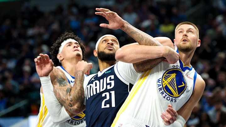 Gui Santos, Daniel Gafford and Kristaps Porzingis