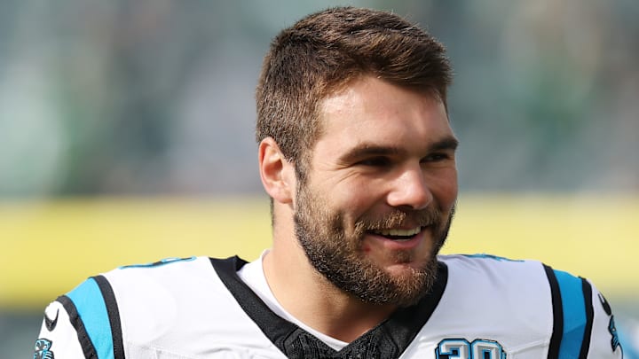 Jon Rhattigan with the Carolina Panthers Jon Rhattigan with the Carolina Panthers