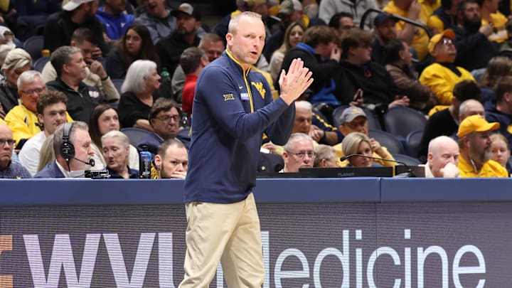 West Virginia University head coach Darian DeVries West Virginia University head coach Darian DeVries