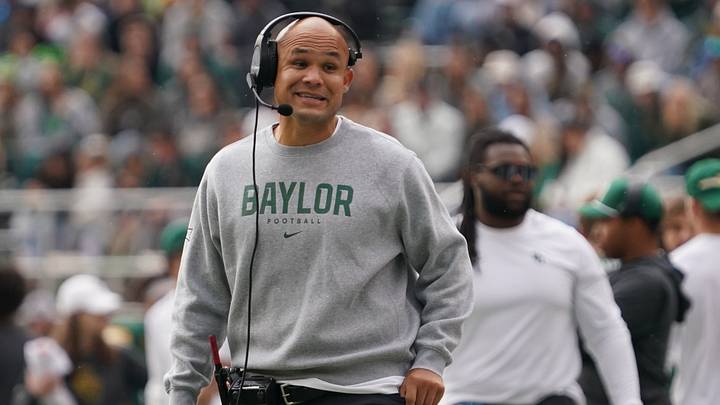 Nov 1, 2025; Waco, Texas, USA; Baylor Bears head coach Dave Aranda on the sidelines against the UCF Knights during the first half at McLane Stadium. Mandatory Credit: Raymond Carlin III-Imagn Images Nov 1, 2025; Waco, Texas, USA; Baylor Bears head coach Dave Aranda on the sidelines against the UCF Knights during the first half at McLane Stadium. Mandatory Credit: Raymond Carlin III-Imagn Images