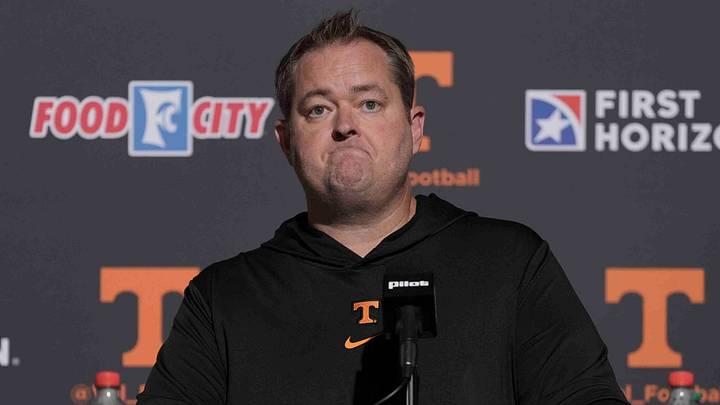 Tennessee head football coach Josh Heupel speaks to the media during football media day, in Knoxville, Tennessee, July 29, 2025. Tennessee head football coach Josh Heupel speaks to the media during football media day, in Knoxville, Tennessee, July 29, 2025.