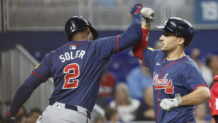 The Atlanta Braves remain in a tight playoff race with six games to go. Mandatory Credit: Rhona Wise-Imagn Images The Atlanta Braves remain in a tight playoff race with six games to go. Mandatory Credit: Rhona Wise-Imagn Images