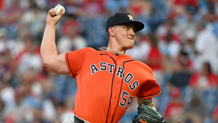 Sep 9, 2026; Philadelphia, Pennsylvania, USA; Houston Astros pitcher Hunter Brown (58) throws a pitch during the first inning against the Philadelphia Phillies at Citizens Bank Park. Mandatory Credit: Eric Hartline-Imagn Images Sep 9, 2026; Philadelphia, Pennsylvania, USA; Houston Astros pitcher Hunter Brown (58) throws a pitch during the first inning against the Philadelphia Phillies at Citizens Bank Park. Mandatory Credit: Eric Hartline-Imagn Images