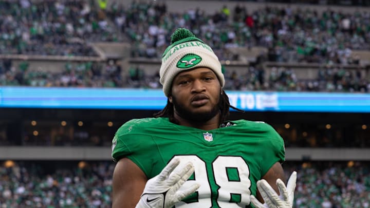 Philadelphia Eagles defensive tackle Jalen Carter. Philadelphia Eagles defensive tackle Jalen Carter.