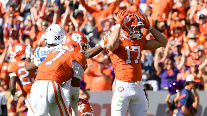 Clemson linebacker Wade Woodaz (17) sounded off on the defense following the team's loss to Duke on Nov. 1. Clemson linebacker Wade Woodaz (17) sounded off on the defense following the team's loss to Duke on Nov. 1.